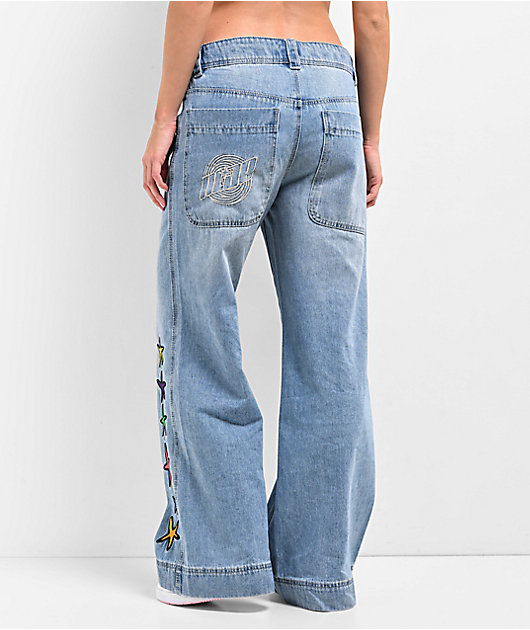 A.LAB Ether Stars Blue Ultra Loose Jeans