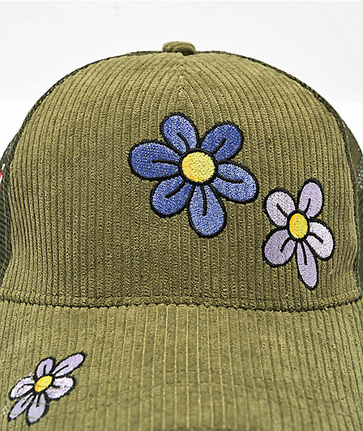 A.LAB Florens Green Corduroy Trucker Hat | Zumiez