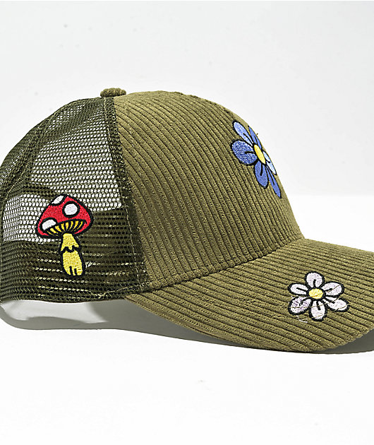 A.LAB Florens Green Corduroy Trucker Hat | Zumiez