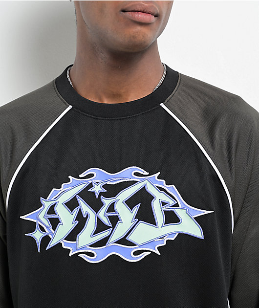 A.LAB Frequency Black & Green Long Sleeve Mesh Jersey | Zumiez