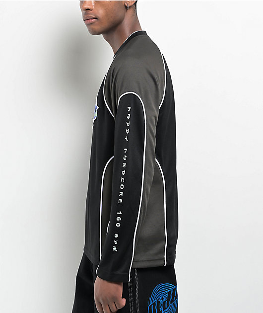 A.LAB Frequency Black & Green Long Sleeve Mesh Jersey | Zumiez