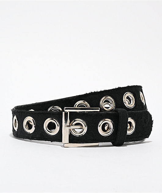 A.LAB Fur Grommet Black Belt | Zumiez