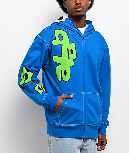 A.LAB Hidden Human Blue Zip Hoodie | Zumiez