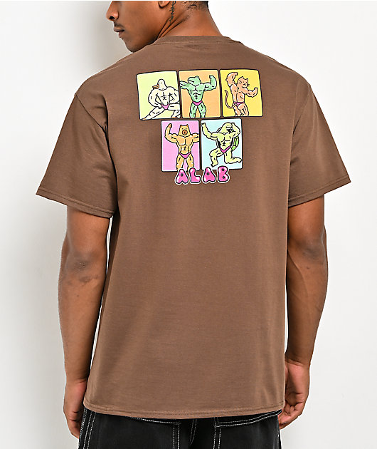 A.LAB Hit The Gym Brown T-Shirt