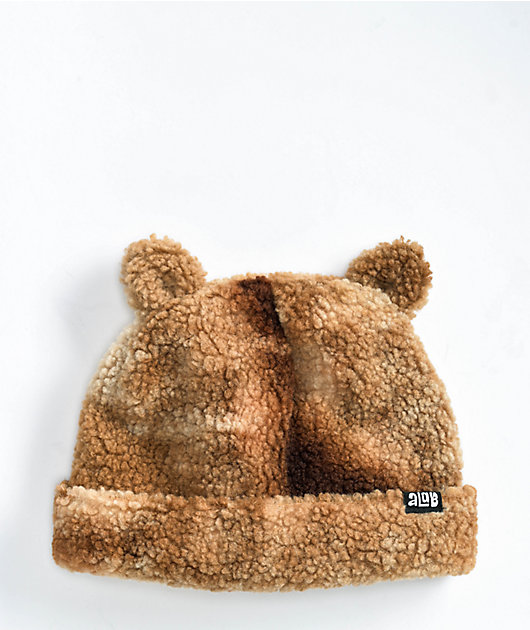 ASH ♡ bear hat 51cm tundra A.LAB Honey Bear Brown Sherpa Beanie | Zumiez