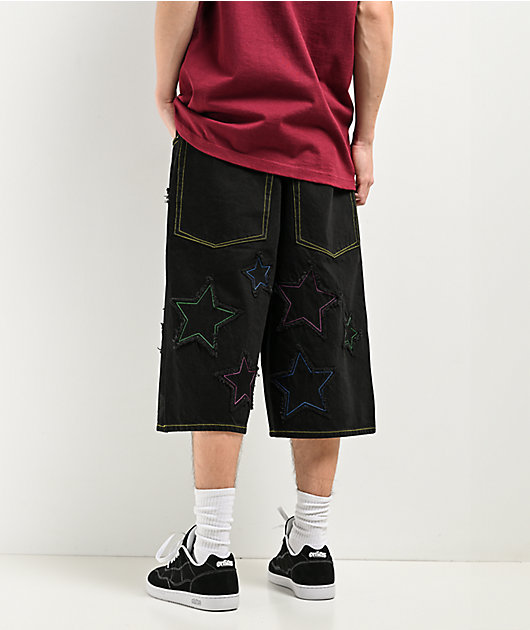 A.LAB Jabber Star Black Denim Shorts