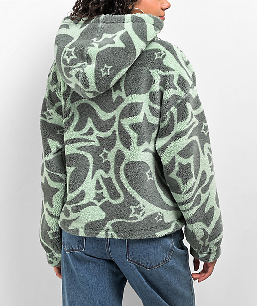 A.LAB Kendallie Warpy Star Jade Crop Fleece Hoodie | Zumiez A.LAB Kendallie Warpy Star Jade Crop Fleece Hoodie | Zumiez