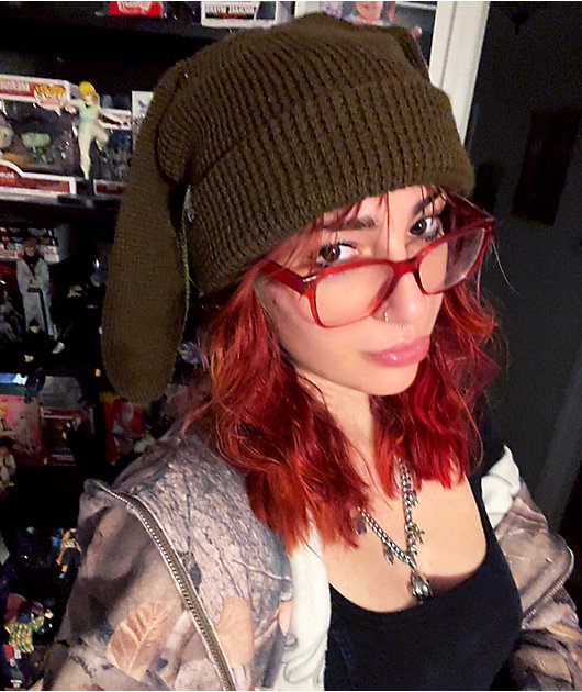 A.LAB Kevan Bunny Brown Beanie