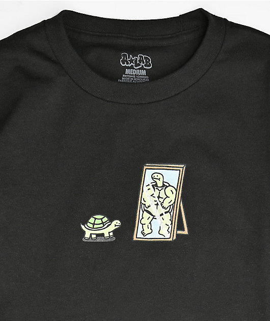 A.LAB Kid's Jerry Mirror Flexing Black T-Shirt