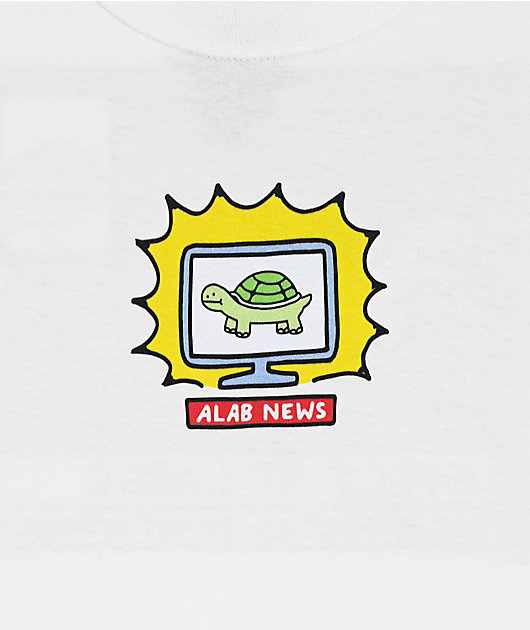 A.LAB Kids Breaking News White T-Shirt