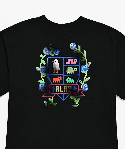 A.LAB Kids Cross Stitch Black T-Shirt