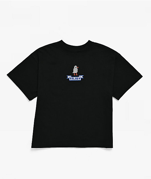A.LAB Kids Cross Stitch Black T-Shirt