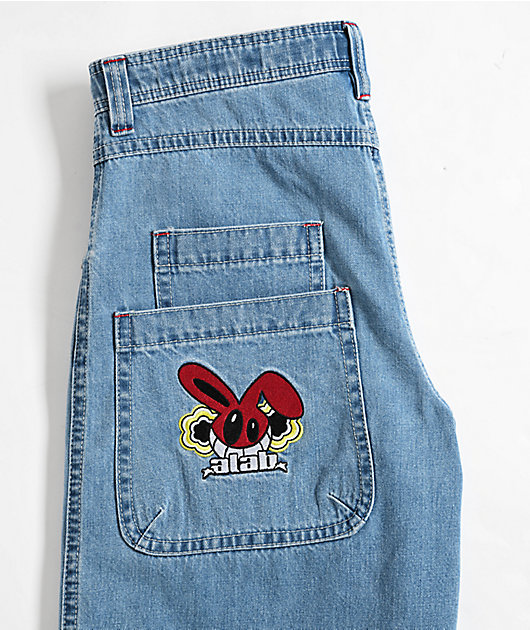 【MUCENT】 SLAP PIGMENT WASHING L LOGO DENIM SHORTS MUCENT - SLAP PIGMENT WASHING METAL LOGO DENIM Faded SHORTS