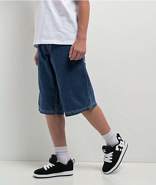 【U LAN】Glee Out Pocket Short Denim Pants Baggy Denim Short - Leather Patch – LOWER®