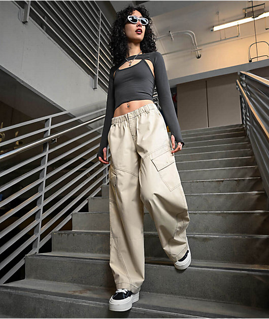 A.LAB - Leo Y2K Rave Natural Wide Leg Cargo Pants | Zumiez A.LAB - Leo Y2K Rave Natural Wide Leg Cargo Pants | Zumiez