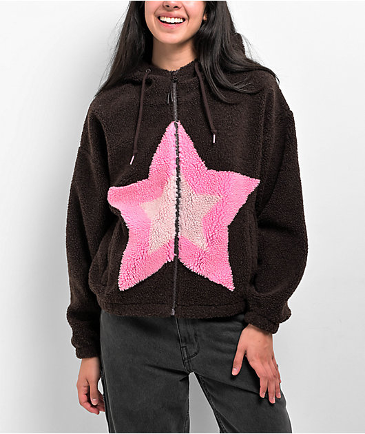 A.LAB Lydia Teddy Star Java Zip Hoodie Zumiez