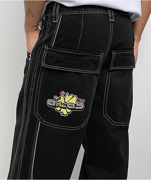 A.LAB Mega Piped Black Jeans