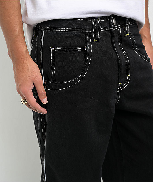 A.LAB Mega Piped Black Jeans