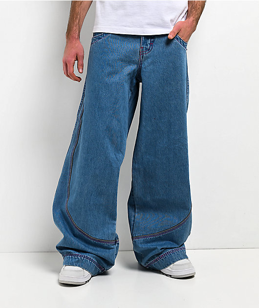 A.LAB Mega Piped Blue & Pink Jeans | Zumiez
