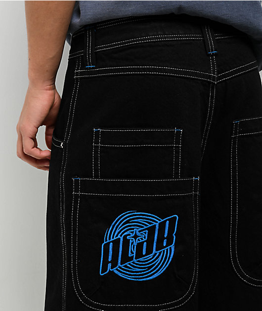 A.LAB Mega Rave Black Denim Shorts