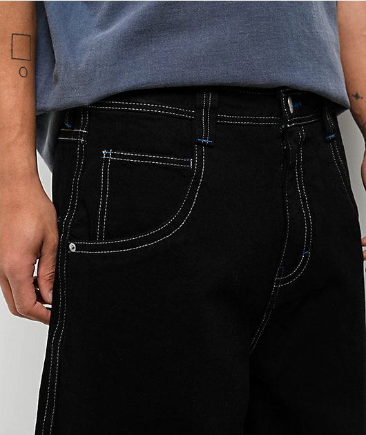 A.LAB Mega Rave Black Denim Shorts | Zumiez