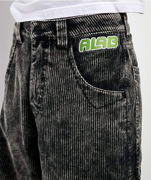 A.LAB Mega Rave Black Wash Corduroy Cargo Pants | Zumiez