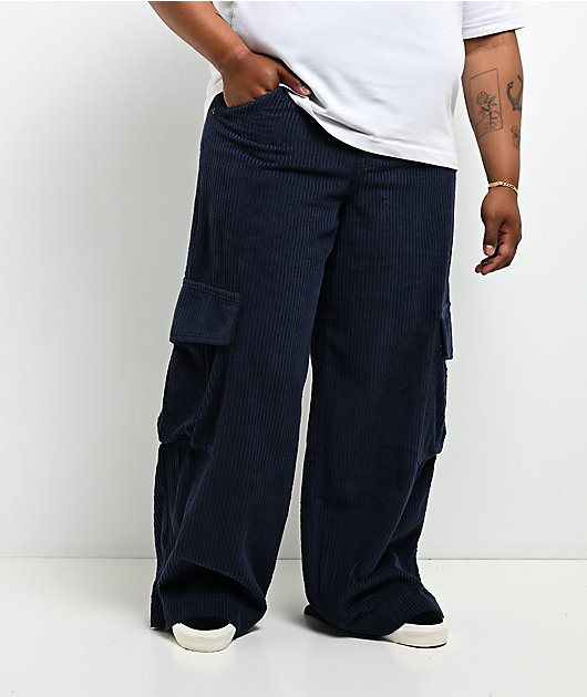 A.LAB Mega Rave Indigo Corduroy Cargo Pants