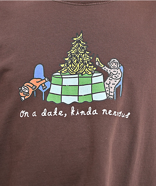 A.LAB Monkey On A Date Brown T-Shirt