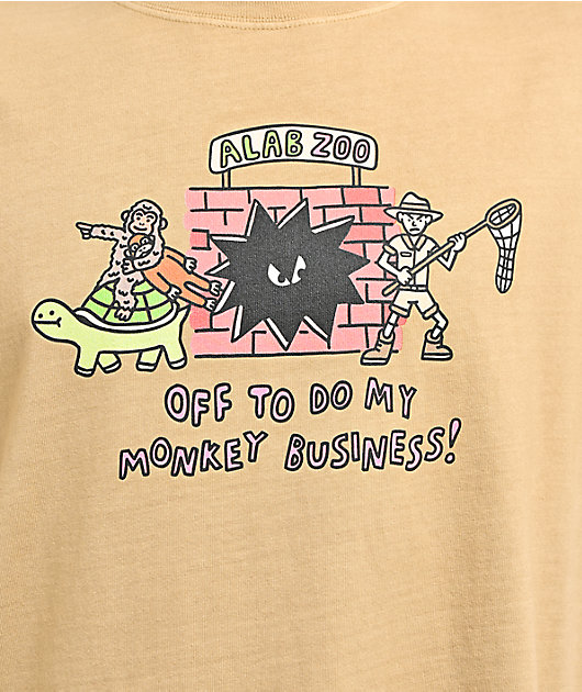 A.LAB Monkey On The Run Tan T-Shirt