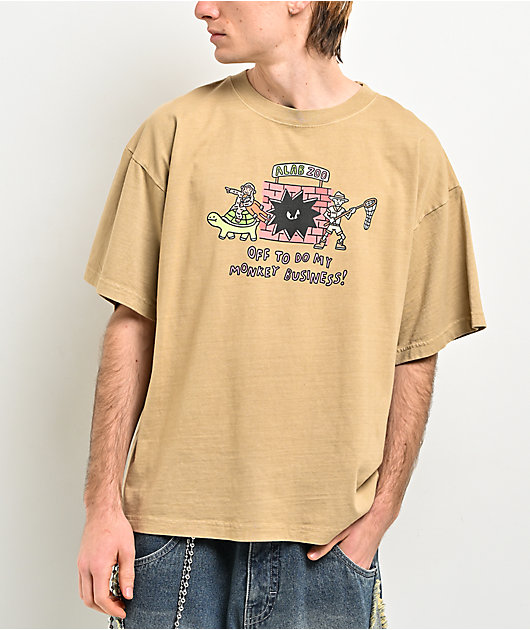 A.LAB Monkey On The Run Tan T-Shirt