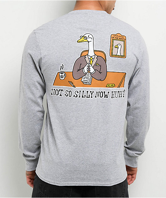 A.LAB Not So Silly Grey Long Sleeve T-Shirt | Zumiez
