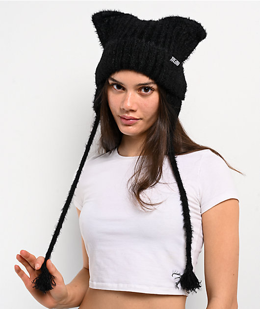 A.LAB Opalina Black Cat Flap Beanie | Zumiez