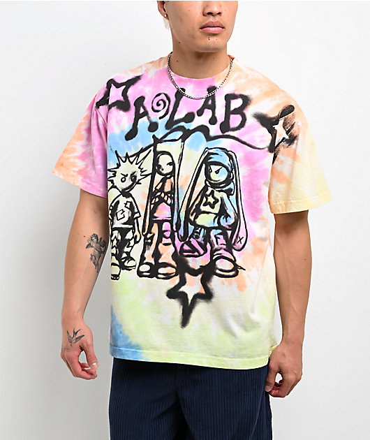 A.LAB Pozer Pastel Rainbow Tie Dye T-Shirt