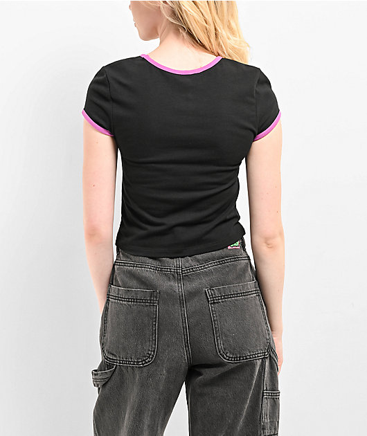 Lab Rave A.LAB Rave Elish Black Ringer T-Shirt | Zumiez