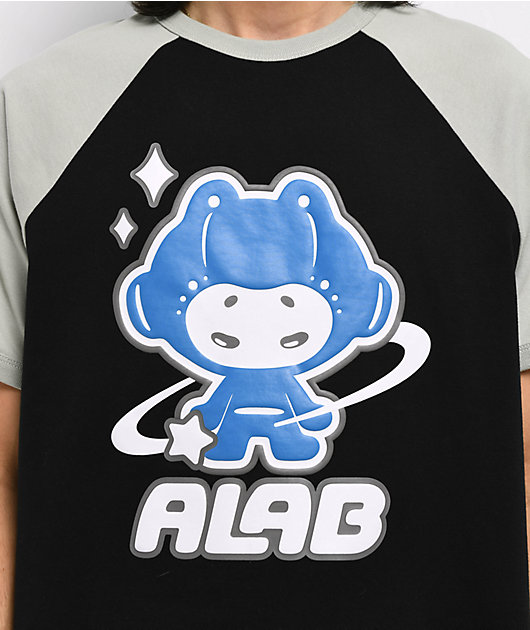 A.LAB Space Bud Black & Grey Raglan T-Shirt