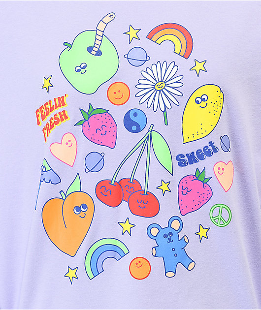A.LAB Teelah Mixed Fruit Lavender Long Sleeve T-Shirt