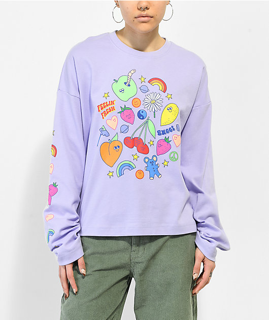 A.LAB Teelah Mixed Fruit Lavender Long Sleeve T-Shirt