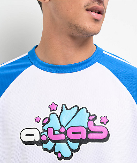 A.LAB Toad Blue & White Raglan Soccer Jersey | Zumiez