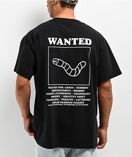 A.LAB Wanted Worm Black T-Shirt | Zumiez