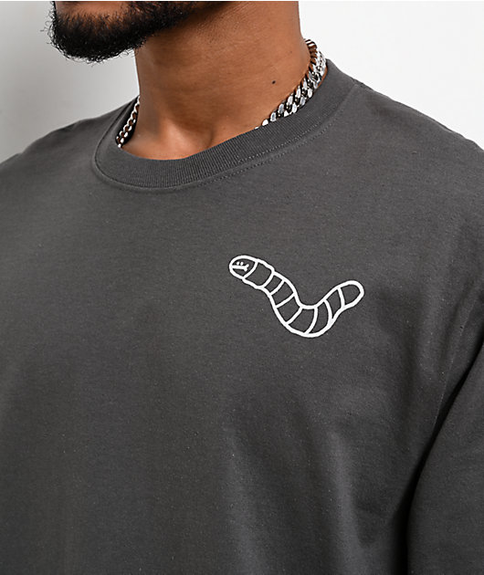 A.LAB Wanted Worm Charcoal Long Sleeve T-Shirt | Zumiez