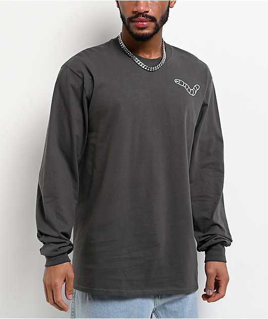 A.LAB Wanted Worm Charcoal Long Sleeve T-Shirt