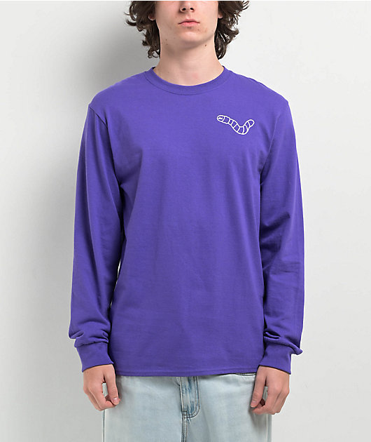 A.LAB Wanted Worm Purple Long Sleeve T-Shirt | Zumiez