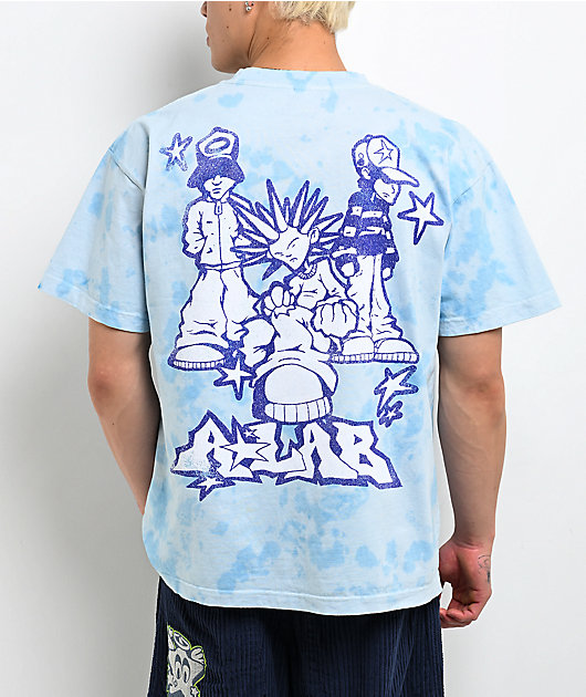 A.LAB Y2K Squad Blue Tie Dye T-Shirt