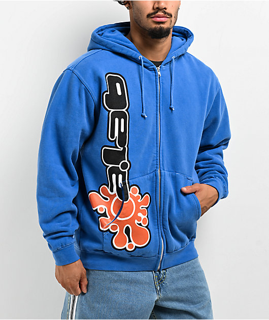 A.LAB Y2K Varsity Blue Zip Hoodie | Zumiez