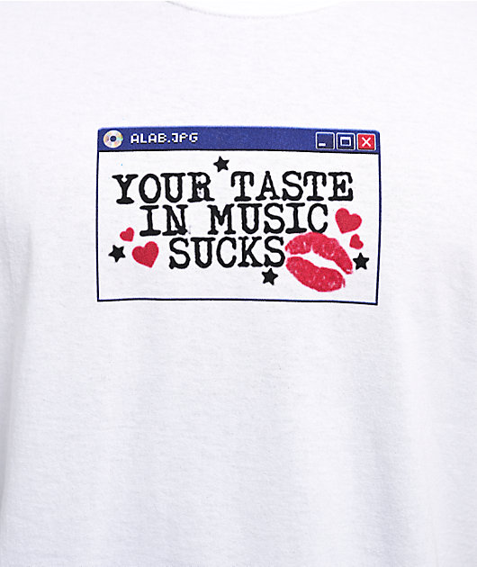 A.LAB Your Taste In Music White T-Shirt