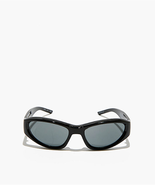 AIRE x Von Dutch Blackout Black & Smoke Mono Sunglasses | Zumiez