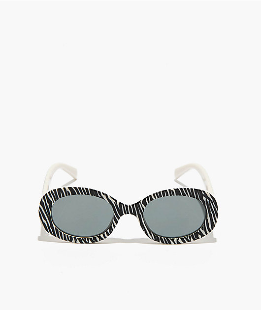 AIRE x Von Dutch Dazed Zebra Vintage White Sunglasses