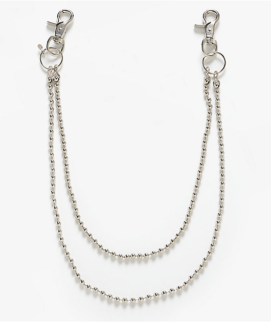 AMiGAZ Double Ball Silver Pocket Chain