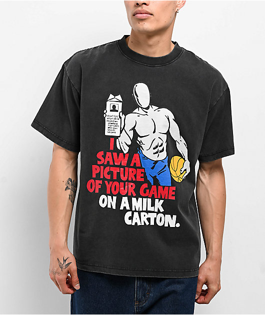 AND1 Missing Game Washed Black T-Shirt Zumiez