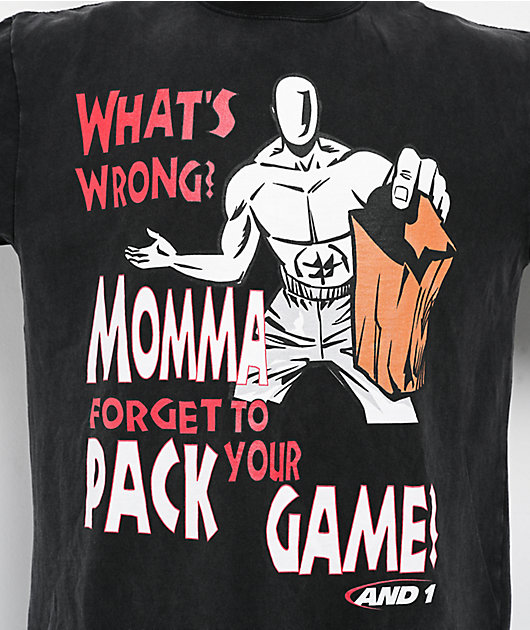 AND1 Trash Talk Momma Pack Washed Black T-Shirt